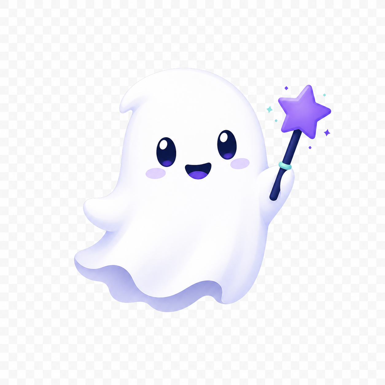 Localghost mascot with a magic wand